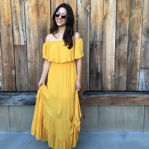 F21 Yellow Maxi Dress